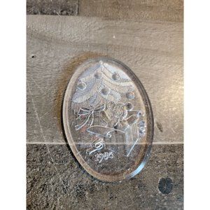 Opening gifts Teddy bear tree acrylic ornament xmas